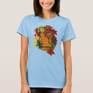 Minnesota autumn Leaves Fall Colors T-Shirt