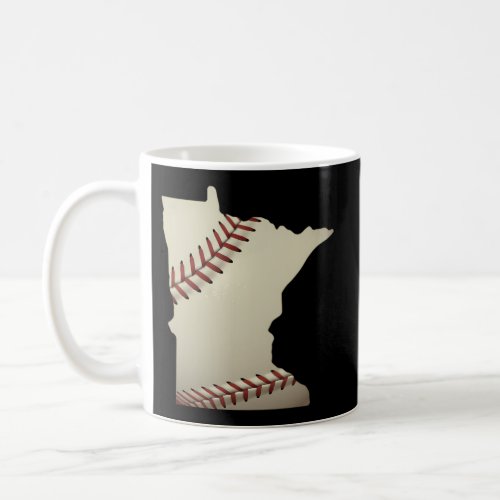 Minnesota Baseball State Map Softball Love Mn Usa  Coffee Mug