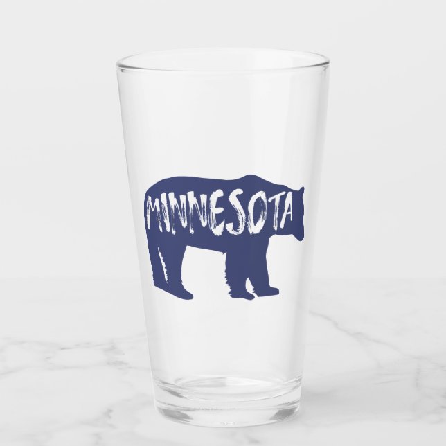 Minnesota Bear Glass (Front)