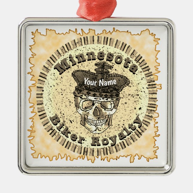 Minnesota Biker  Metal Ornament (Front)