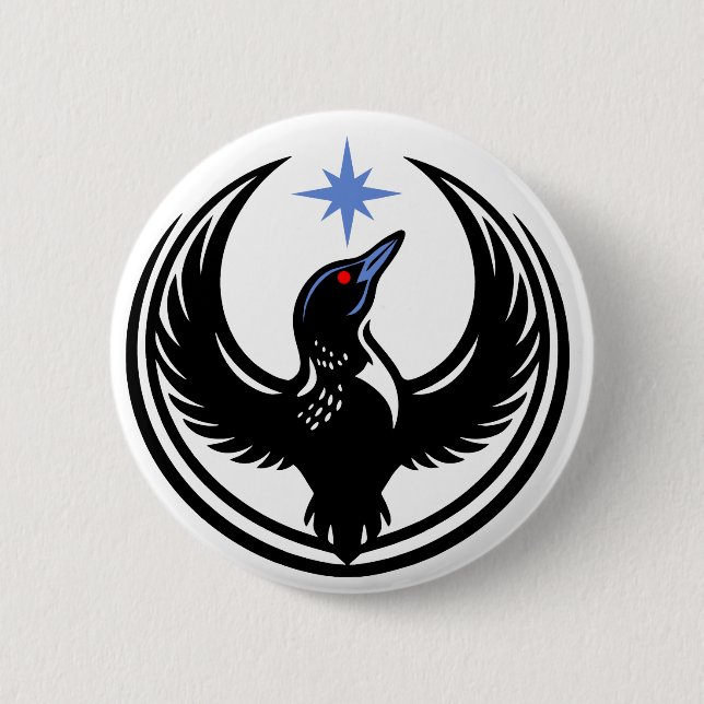 Minnesota Bird Loon Protest Button (Front)