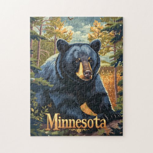 Minnesota Black Bear Jigsaw Puzzle