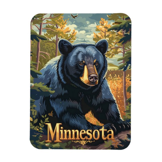 Minnesota Black Bear Magnet (Vertical)