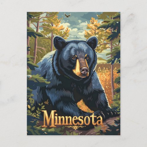 Minnesota Black Bear Postcard