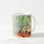 Minnesota Border Lakes Map Mug<br><div class="desc">Exceptional vintage postcard map of the Minnesota Border Lakes repurposed on a mug or any glassware you like.</div>