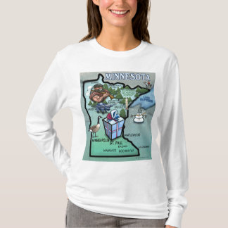 Minnesota Cartoon Map T-Shirt