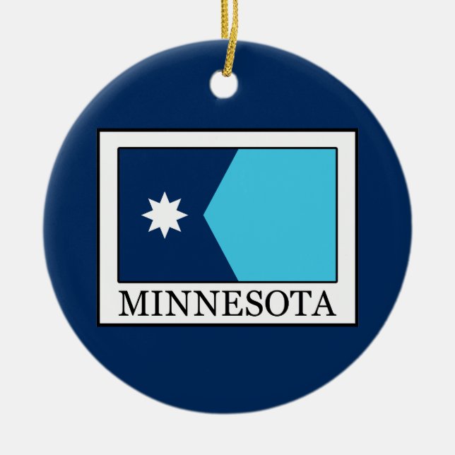 Minnesota Ceramic Ornament (Front)