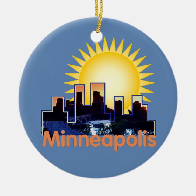 Minnesota Ceramic Ornament (Front)