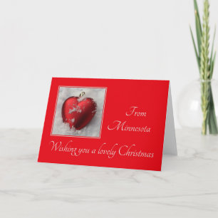 Minnesota  Christmas Card, state specific Holiday Card