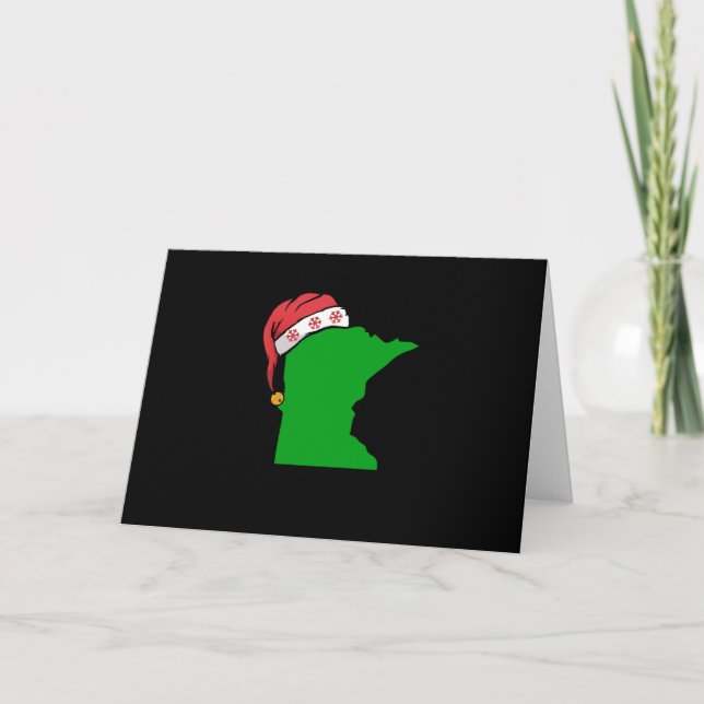 Minnesota Christmas Cute Christmas Gift Green US Card (Front)