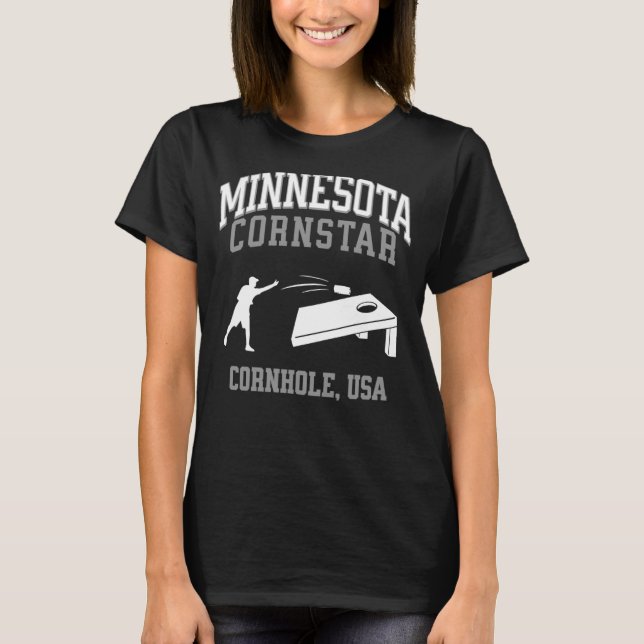 Minnesota Cornstar Lucky Cornhole Tournament T-Shirt (Front)