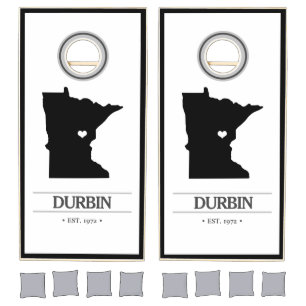 Minnesota Custom Family Name Cornhole Set