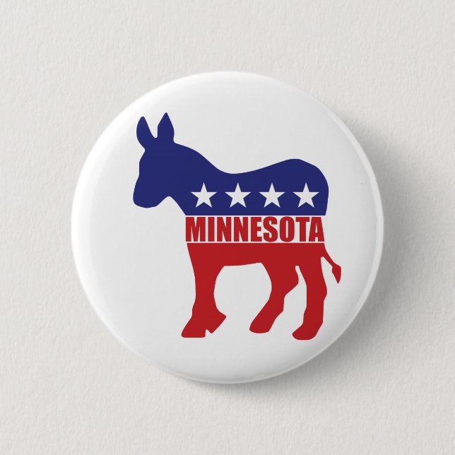 Minnesota Democrat Donkey Button (Front)