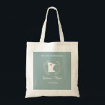 Minnesota Destination Wedding Welcome   Tote Bag<br><div class="desc">Welcome guests to your state wedding with personalized tote bags.  Design features state map with wreath and customizable text. The background color can be customized to any desired color to match your wedding theme. Personalize with desired state city or location place.</div>
