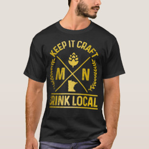 Minnesota Drink Local Brewery Brewmaster Craft Bee T-Shirt