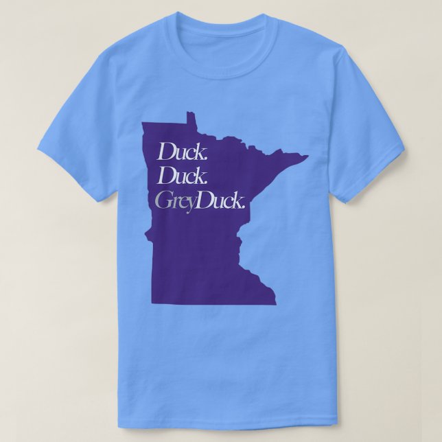 Minnesota Duck Duck Grey Duck Purple T-Shirt (Design Front)