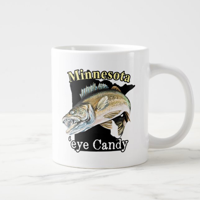 Minnesota 'Eye Candy Funny Walleye Fishing Giant Coffee Mug (Right)