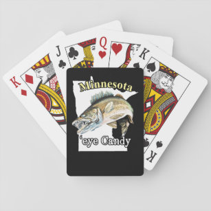 Minnesota 'Eye Candy Funny Walleye Fishing Playing Cards