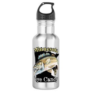 Minnesota 'Eye Candy Funny Walleye Fishing Stainless Steel Water Bottle