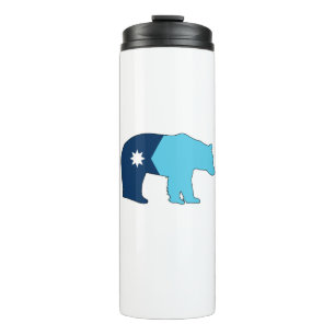 Minnesota Flag Bear Thermal Tumbler