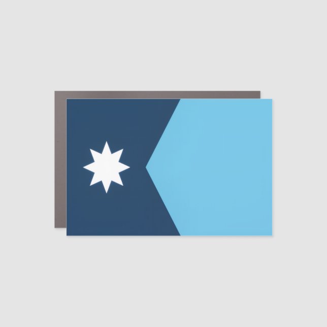 Minnesota Flag Car Magnet (Front)