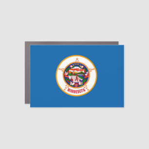 Minnesota Flag Car Magnet