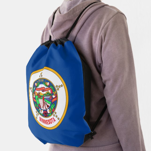 Minnesota flag drawstring bag (Insitu)