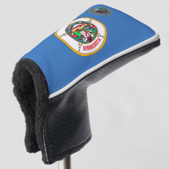 Minnesota flag golf head cover (3/4 Front)
