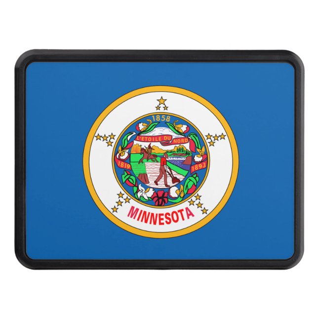 Minnesota flag hitch cover (Front)
