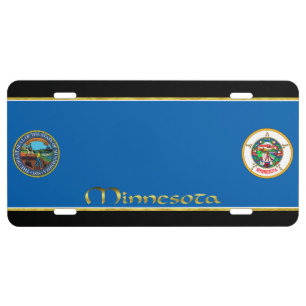 Minnesota flag license plate