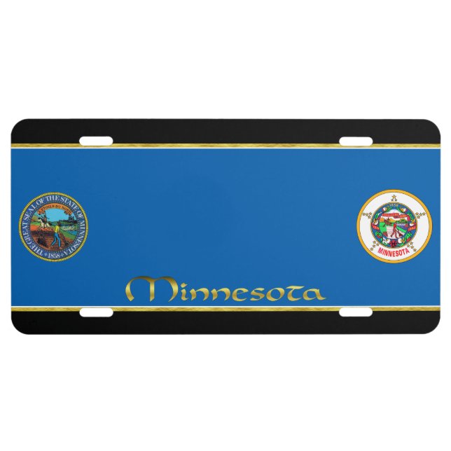 Minnesota flag license plate (Front)