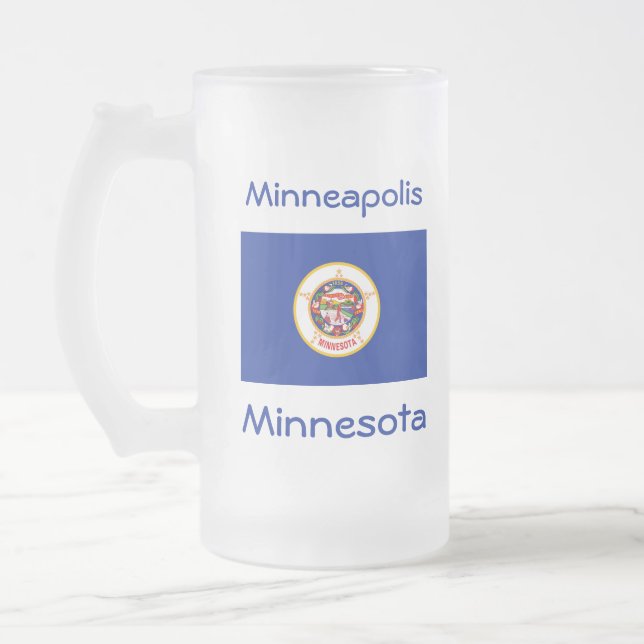 Minnesota Flag Map City Mug (Left)