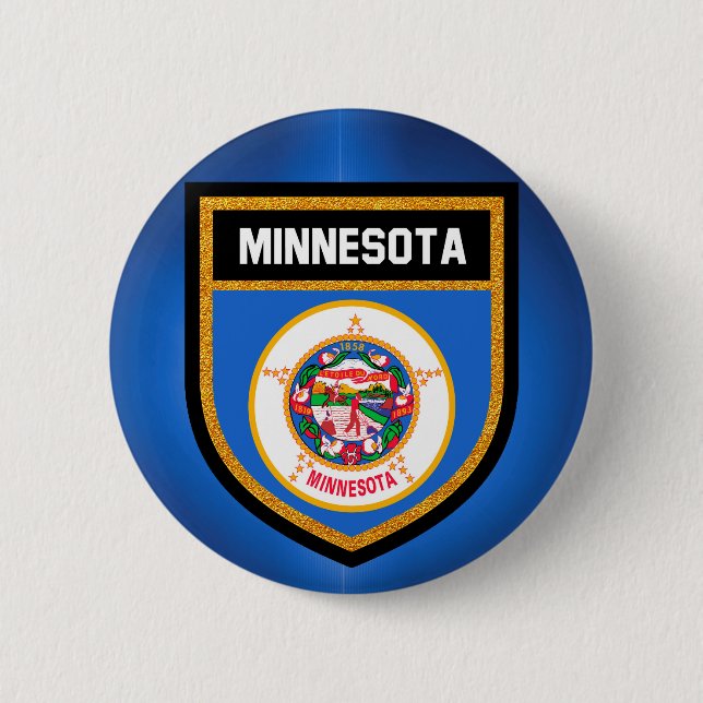Minnesota Flag Pinback Button (Front)