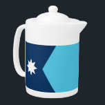 Minnesota Flag Teapot<br><div class="desc">Add a touch of Minnesota pride to your tea time with our exclusive teapot featuring the flag of Minnesota, USA! Crafted with meticulous attention to detail, this teapot is more than just a kitchen accessory—it’s a celebration of Minnesota’s rich heritage and cultural pride. The bold design prominently displays the iconic...</div>