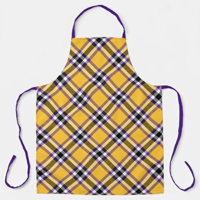 Minnesota Football Plaid Apron (Front)