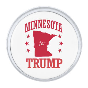 MINNESOTA FOR DONALD TRUMP SILVER FINISH LAPEL PIN