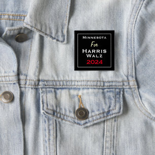 Minnesota for HARRIS WALZ 2024 Square Button