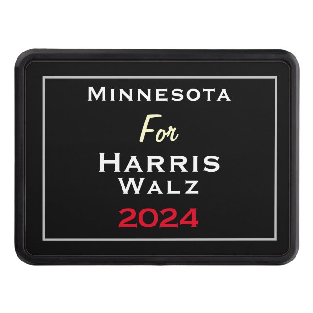Minnesota for HARRIS WALZ 2024 Trailer Hitch Cover (Front)