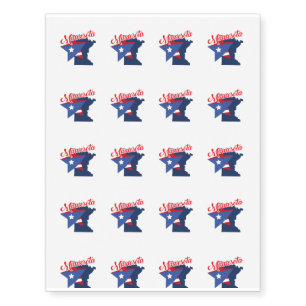 Minnesota for Men Women and Kids Temporary Tattoos