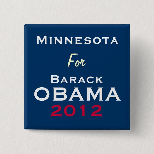 MINNESOTA For OBAMA 2012 Campaign Button (Front)