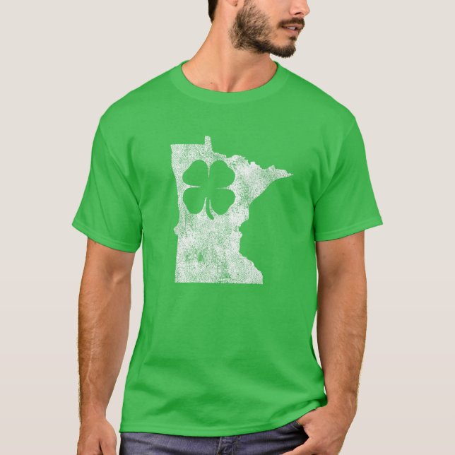 Minnesota Gift St. Patrick's Day Shamrock Clover I T-Shirt (Front)