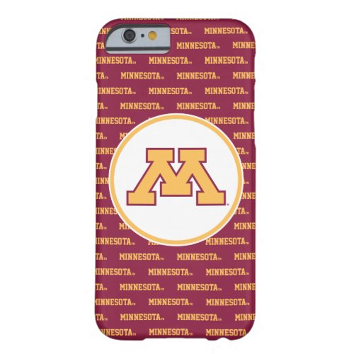 Minnesota Gold M Barely There iPhone 6 Case