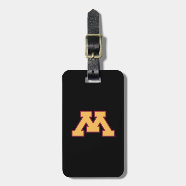 Minnesota Gold M Luggage Tag (Front Vertical)