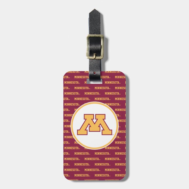 Minnesota Gold M Luggage Tag (Front Vertical)