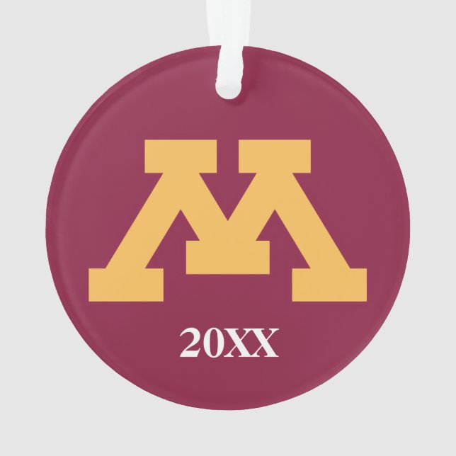 Minnesota Gold M Ornament (Back)