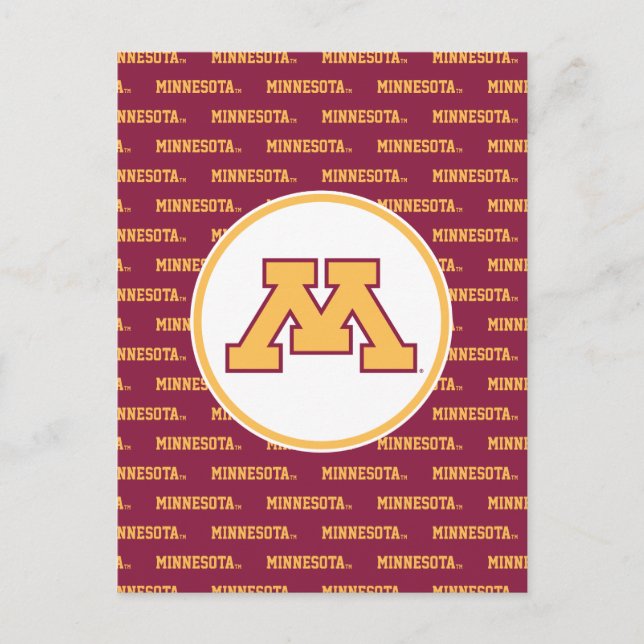 Minnesota Gold M Postcard (Front)