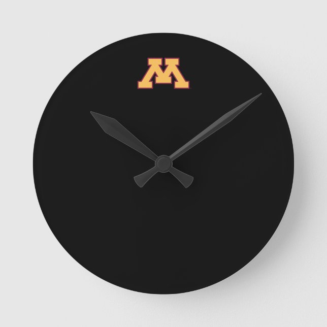 Minnesota Gold M Round Clock (Front)