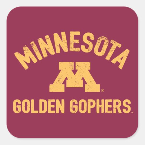 Minnesota  Golden Gophers 3 Square Sticker