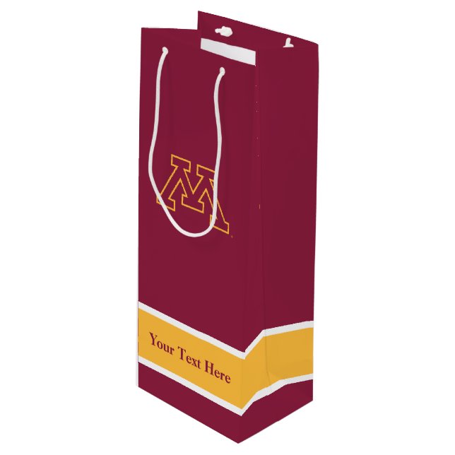 Minnesota Gophers Wine Gift Bag (Front Angled)