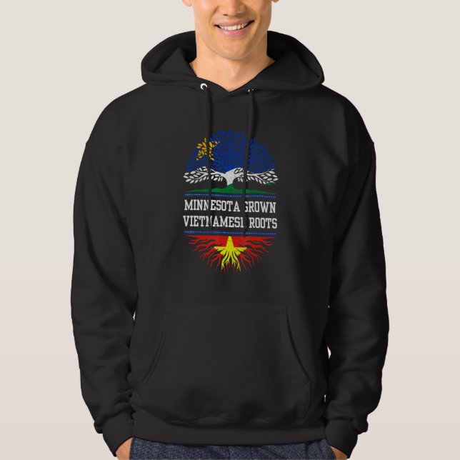 Minnesota Grown With Vietnamese Roots  Vietnam Hoodie (Front)